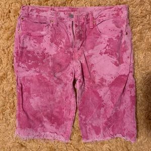 Pink Tie Dye Denim Shorts Levi’s